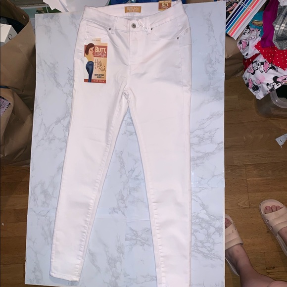 wax jeans white